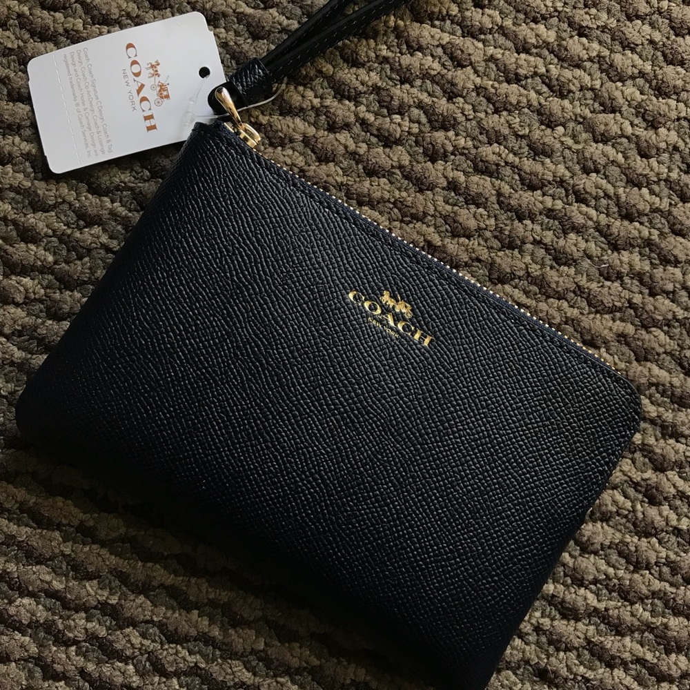 Black Coach Wristlet Wallet